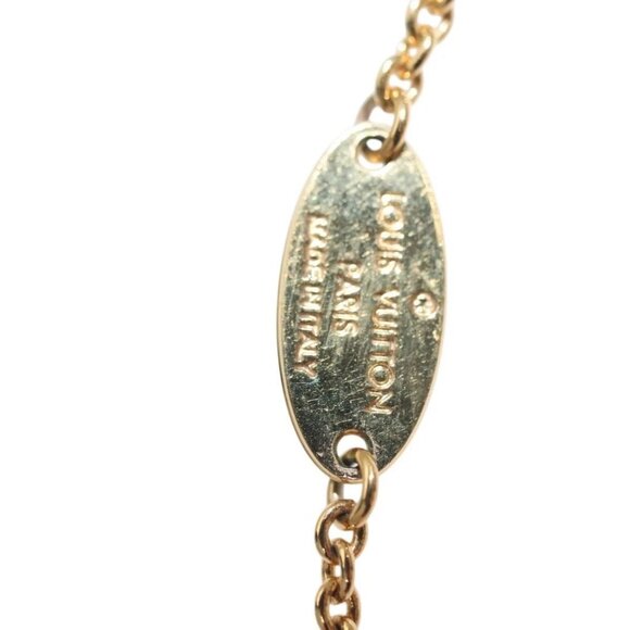 LOUIS VUITTON Essential V Necklace Gold M61083 LV Auth 133449 - Picture 8 of 15